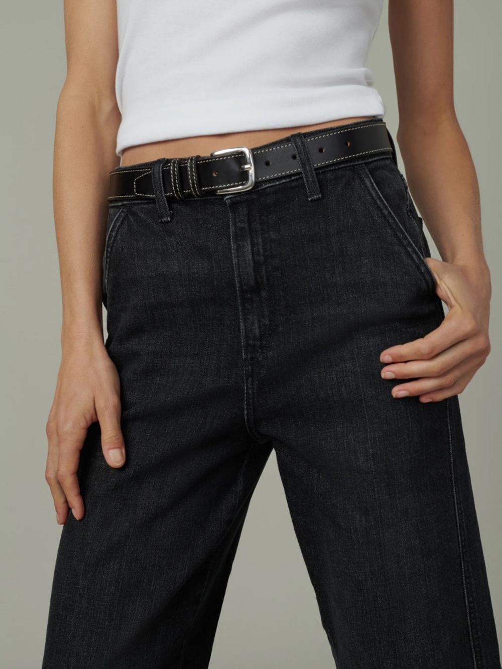 Joe’s Jeans TRIXIE HIGH RISE WIDE LEG CUFFED TROUSER in Mindset - Picture 5 of 12